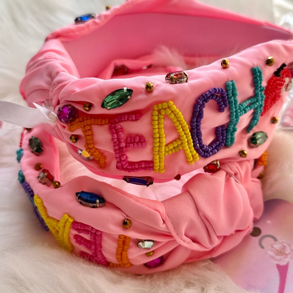 Colorful Teacher Beaded Headband